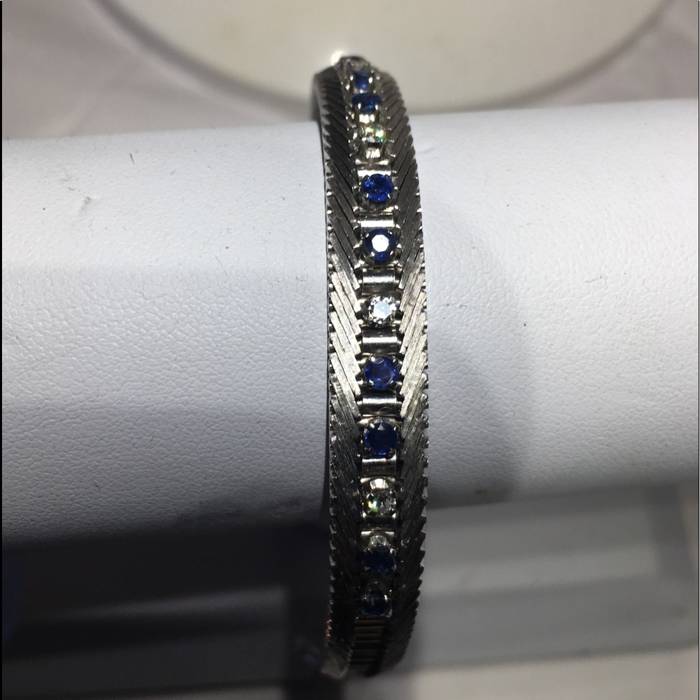 18K gold diamonds sapphire bracelet
